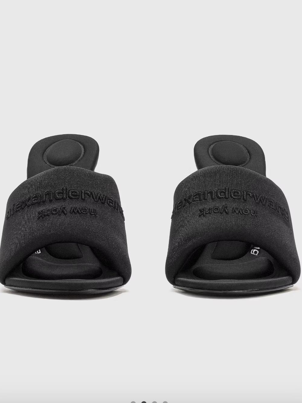 Alexander Wang Black Padded Slide Mules - Picture 5 of 12